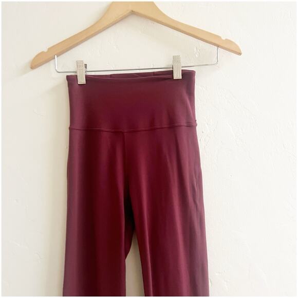 Lululemon Groove Super-High-Rise Flared Nulu Regular Red Merlot Size 2 - Picture 8 of 10
